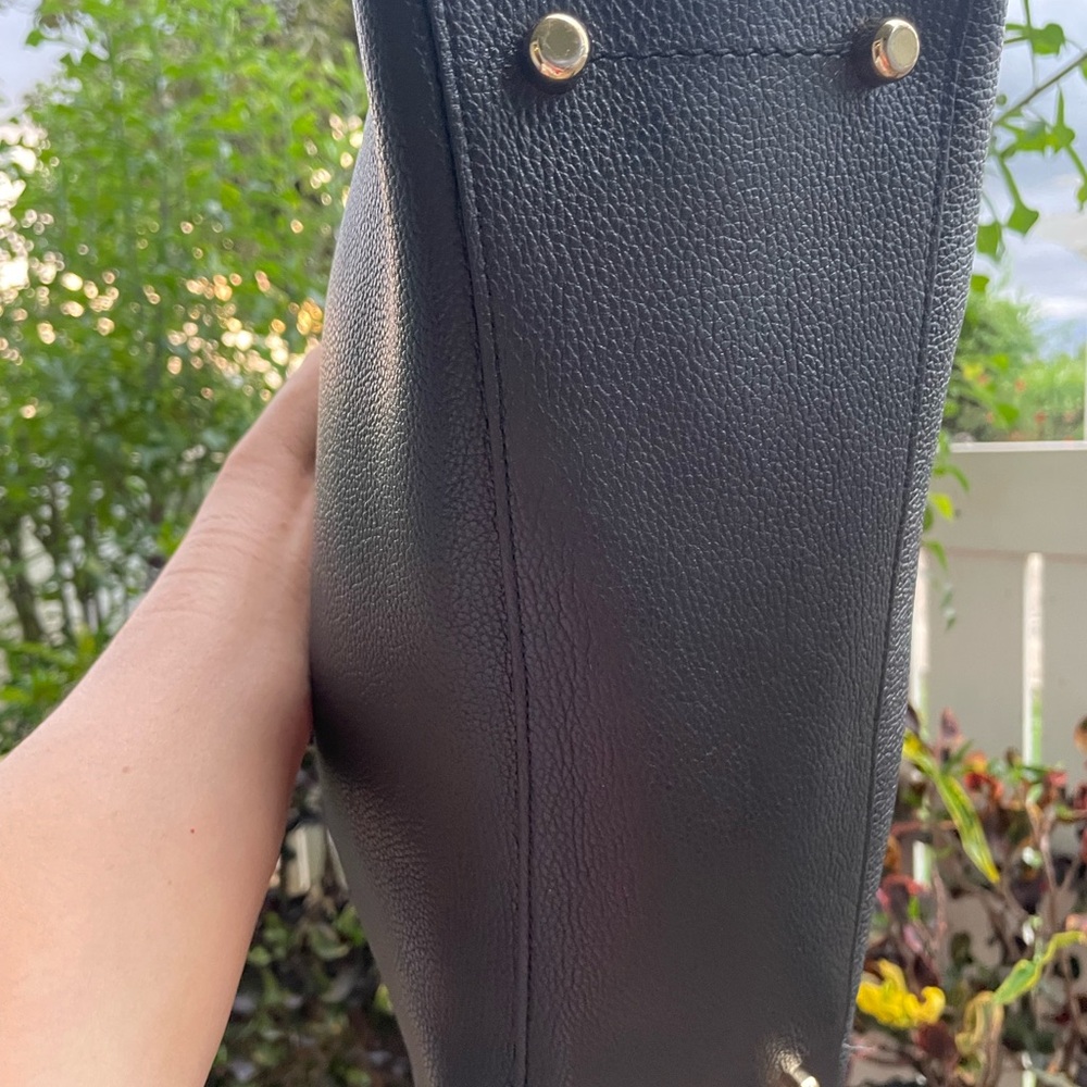 Coach Black Charlie Leather Tote - Picture 3 of 7